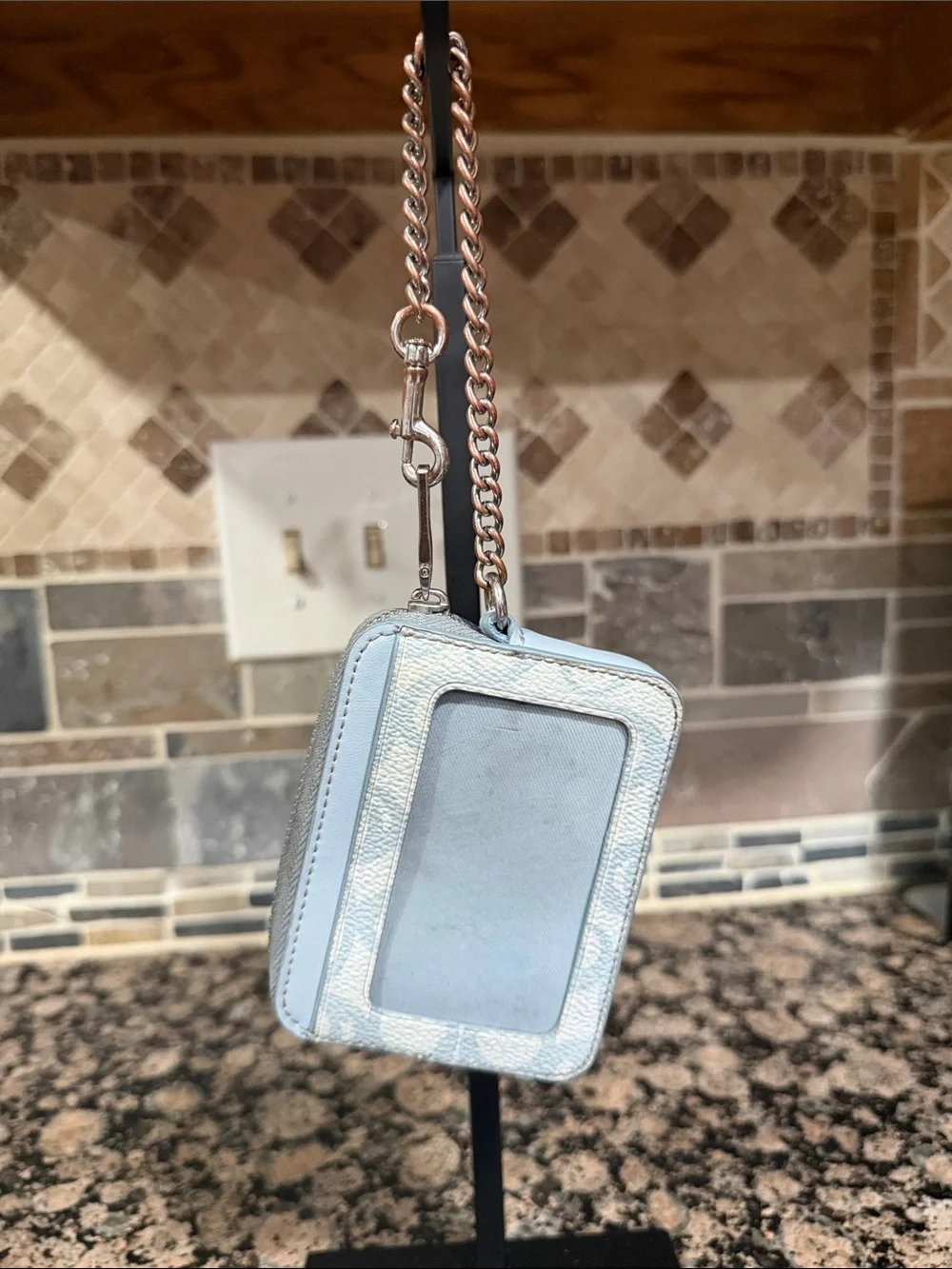 COACH Zip Card Case In Sketch Signature Canvas